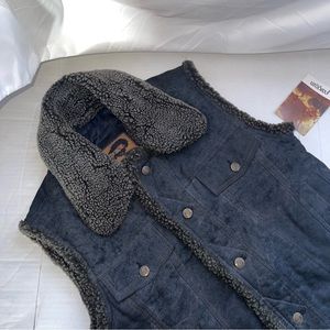 FoxRun Suede Womens Black Coat Jacket Size Small Five Buttons Side Pockets